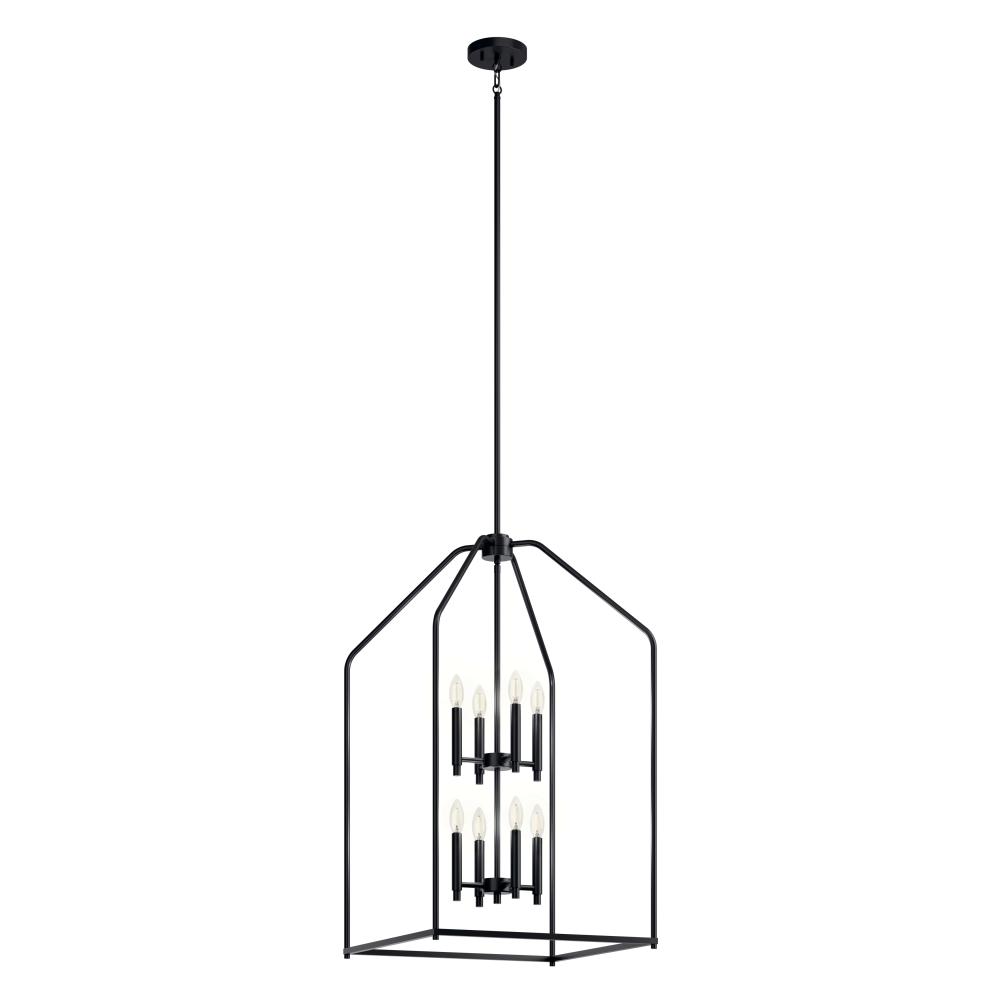Madden 36" 8 Light Foyer Pendant in Black