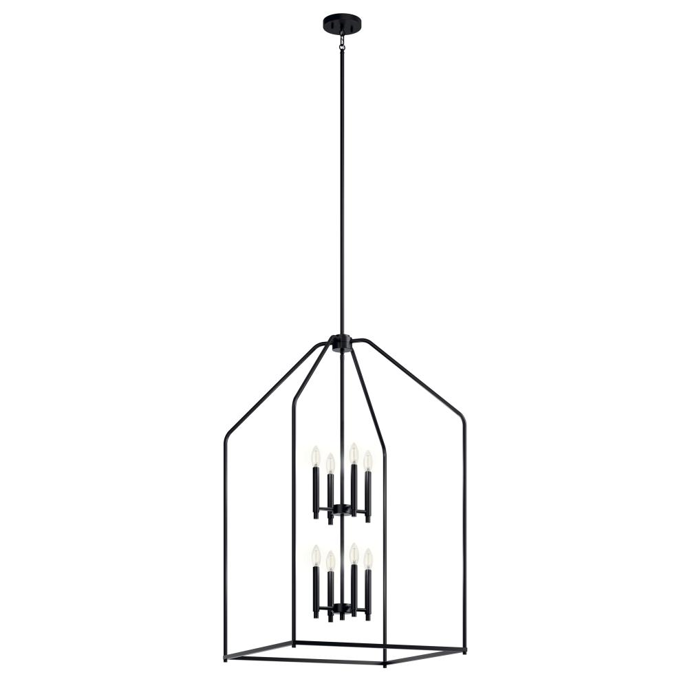 Madden 43" 8 XL Light Foyer Pendant in Black