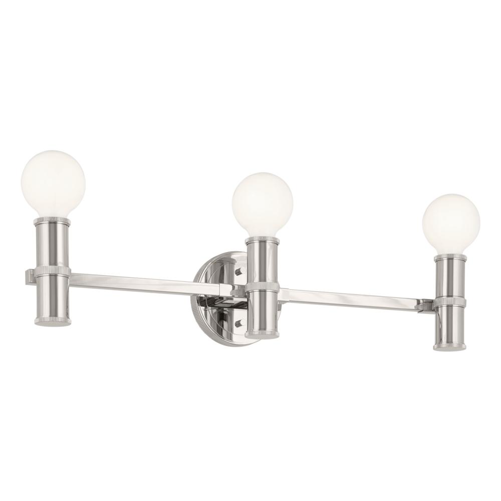 Torche 24.25 Inch 3 Light Vanity in Polished Nickel