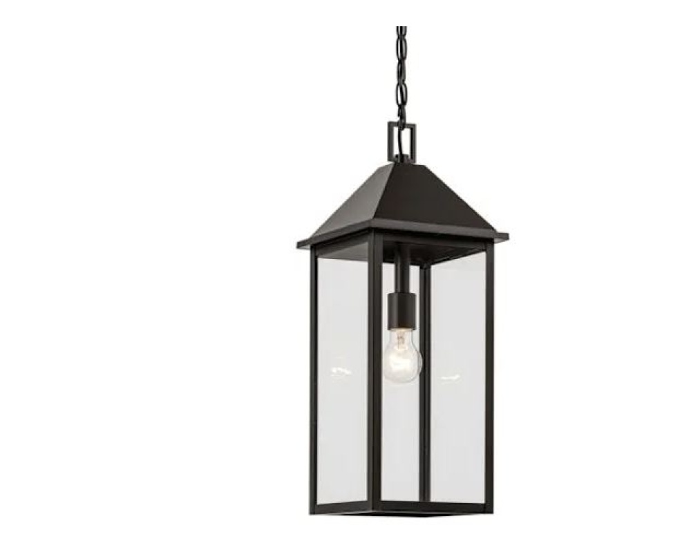 Prin 22 Inch 1 Light Outdoor Pendant with Clear Glass in Olde Bronze