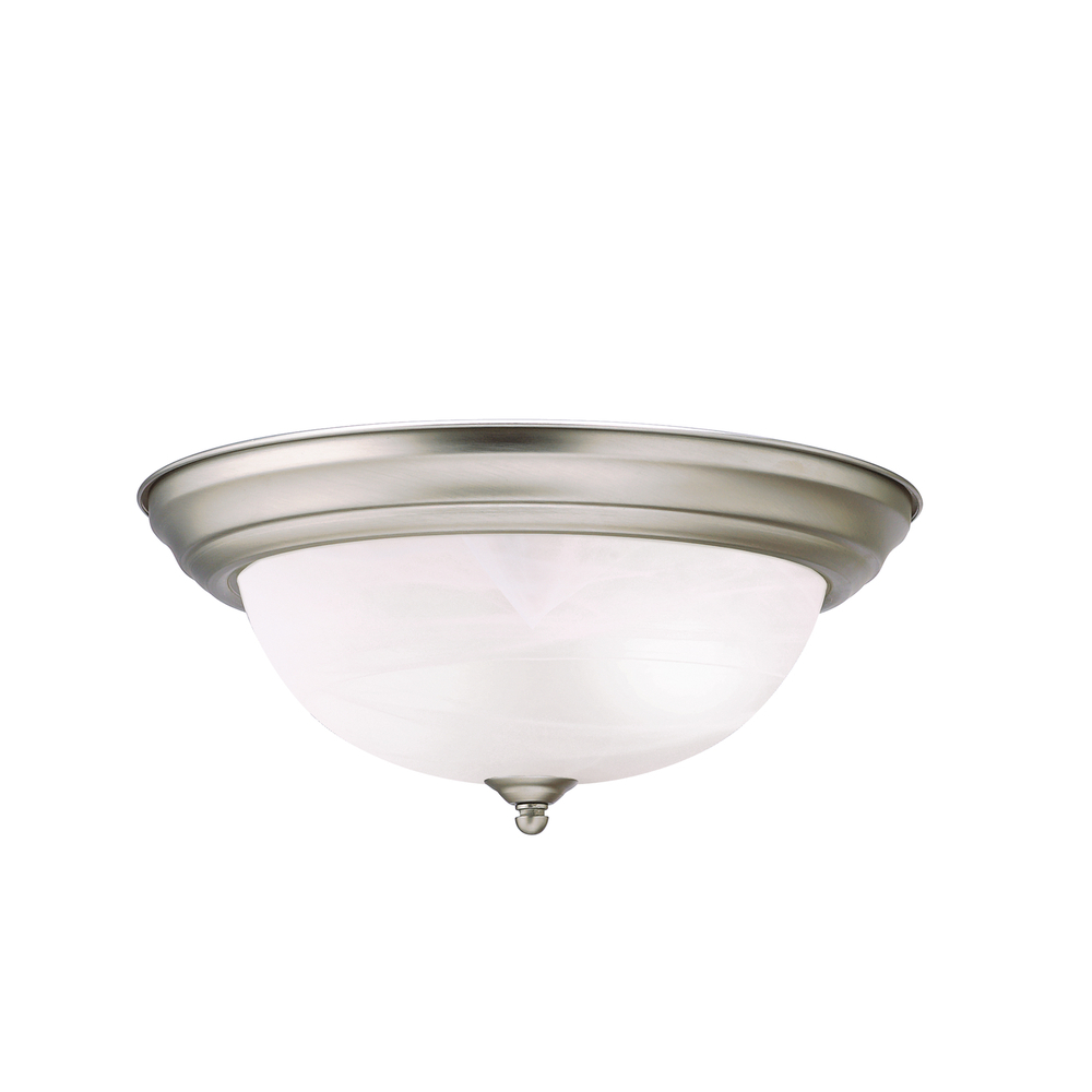 13.25" 2 Light Flush Mount Brushed Nickel