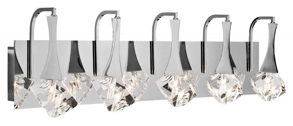 Rockne 5 Light LED Vanity Light Chrome
