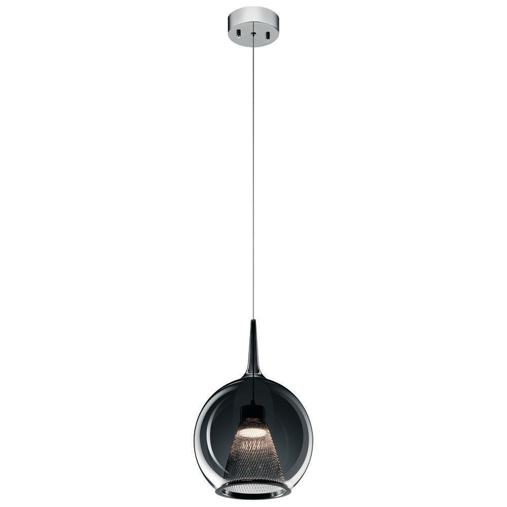 Zin 1 Light Round LED Mini Pendant Chrome