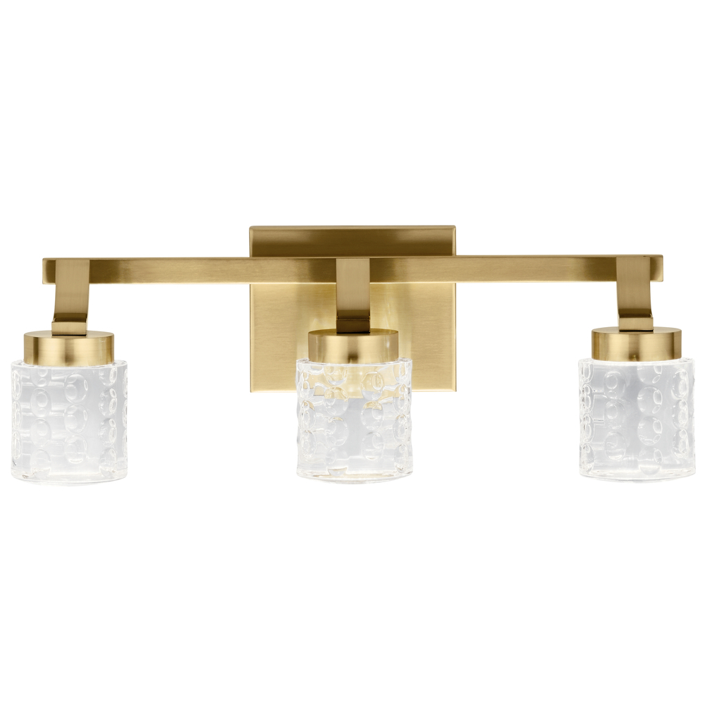 Rene 3000K LED 3 Light Vanity Light Champagne Gold