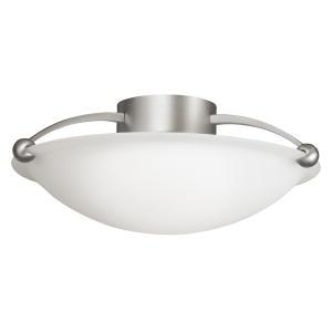 17" 3 Light Semi Flush Brushed Nickel