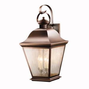 Mount Vernon 27.75" 4 Light Outdoor Wall Light with Clear Seeded Glass in Olde Bronze