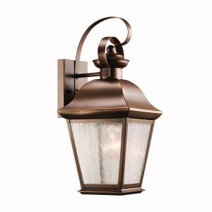Mount Vernon 16.75" 1 Light Outdoor Wall Light with Clear Seeded Glass in Olde Bronze