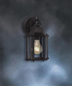Chesapeake 10.25" 1 Light Outdoor Wall Light with Clear Beveled Glass in Black