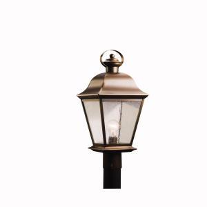 Mount Vernon 19.5" 1 Light Outdoor Post Light with Clear Seeded Glass in Olde Bronze