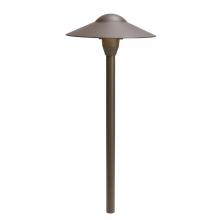 Kichler 15310AZT - 8" Dome 12V Path Light Textured Architectural Bronze