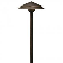 Kichler 16124AGZ27 - Round Tiered 2700K LED Path Light Aged Bronze
