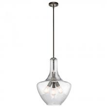 Kichler 42190OZ - Everly 22.75" 3 Light Bell Pendant Clear Seeded Glass Olde Bronze