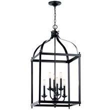 Kichler 42568BK - Larkin 36.25" 6 Light Pendant in Black