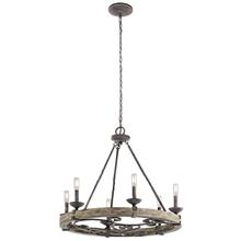 Kichler 43823WZC - Taulbee 6 Light Chandelier Weathered Zinc