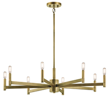 Kichler 43857NBR - Erzo 9.25" 8 Light Chandelier in Natural Brass