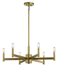 Kichler 43859NBR - Erzo 9.25" 6 Light Chandelier in Natural Brass