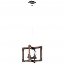 Kichler 44046AUB - Marimount 14" 4 Light Convertible Chandelier/Semi Flush with Clear Glass in Auburn Stained