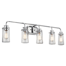 Kichler 45461CH - Braelyn 44" 5 Light Vanity Light with Clear Seeded Glass Chrome