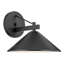 Kichler 49061BK - Ripley 12" 1-Light Outdoor Wall Light in Black