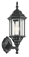 Kichler 49255BK - Chesapeake 17" 1 Light Outdoor Wall Light with Clear Beveled Glass in Black