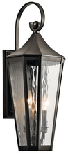 Kichler 49513OZ - Rochdale 24.75" 2 Light Outdoor Wall Light with Rain Glass in Olde Bronze