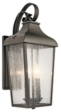 Kichler 49736OZ - Forestdale 18.5" 2 Light Outdoor Wall Light with Clear Seeded Glass in Olde Bronze