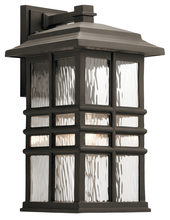Kichler 49831OZ - Beacon Square 17.5" 1 Light Outdoor Wall Light with Clear Hammered Glass in Olde Bronze