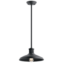 Kichler 49982BKT - Allenbury 12" 1 Light Outdoor Convertible Pendant Light with Textured Black