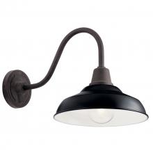 Kichler 49990BK - Pier 12" 1 Light Wall Light Black