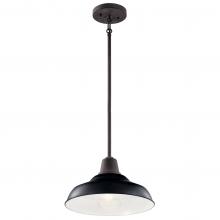 Kichler 49992BK - Pier 1 Light 12" Convertible Pendant Black