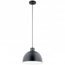 Kichler 52153BK - Zailey 12.5" 1 Light Pendant in Black