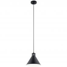 Kichler 52176BK - Zailey 9.5" 1 Light Pendant in Black