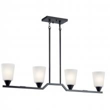 Kichler 52233BK - Skagos™ 4 Light Linear Chandelier Black