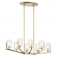 Kichler 52315BNB - Nye 14.75" 8 Light Oval Chandelier with Clear Glass in Brushed Natural Brass
