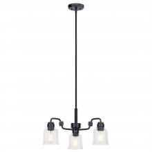 Kichler 52397BK - Aivian 23" 3 Light Chandelier with Clear Glass Black