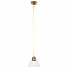 Kichler 52405BNB - Eastmont 1 Light Mini Pendant with Clear Glass Brushed Natural Brass