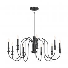 Kichler 52471BK - Karthe 42" 9 Light Chandelier Black