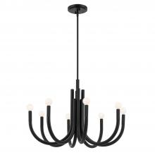 Kichler 52550BK - Odensa 29.25 Inch 8 Light Chandelier in Black