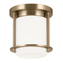 Kichler 52596CPZ - Brit 7.25 Inch 1 Light Flush Mount with Satin Etched Cased Opal Glass in Champagne Bronze