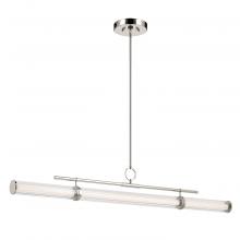 Kichler 52754PNLED - Riven 60.25 Inch LED 1 Light Linear Chandelier with Clear Fluted Glass in Polished Nickel