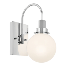 Kichler 55149CH - Hex 11.5 Inch 1 Light Wall Sconce with Opal Glass in Chrome
