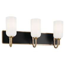 Kichler 55163CPZ - Solia 24 Inch 3 Light Vanity with Opal Glass in Champagne Bronze with Black