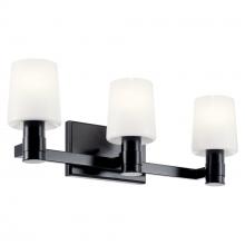 Kichler 55176BK - Adani 24 Inch 3 Light Vanity with Opal Glass in Black