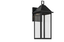 Kichler 59158BKDS - Prin 16.75 Inch 1 Light Outdoor DarkSky Wall Light with Clear Glass in Black