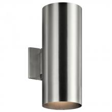 Kichler 9246BA - Cylinder 15" 2 Light Wall Light Brushed Aluminum