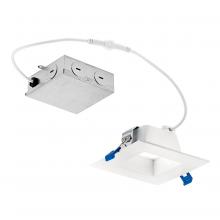 Kichler DLRC04S3090WHT - Direct-to-Ceiling 4 inch Square Recessed 30K LED Downlight in White
