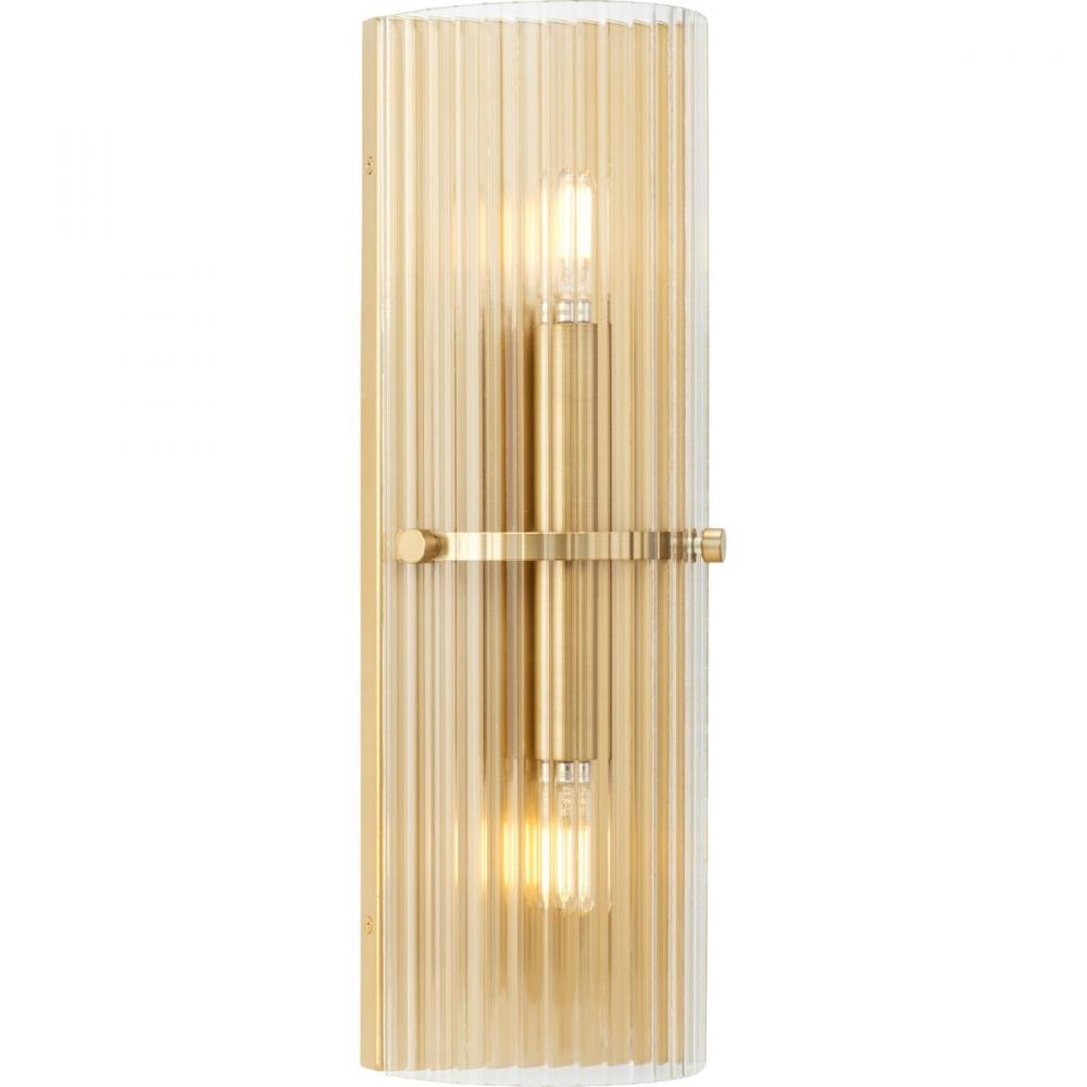 Seville Collection Two-Light Soft Gold Contemporary Wall Sconce