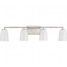 Progress P300506-009 - Spenser Collection Four-Light Brushed Nickel Industrial Vanity Light