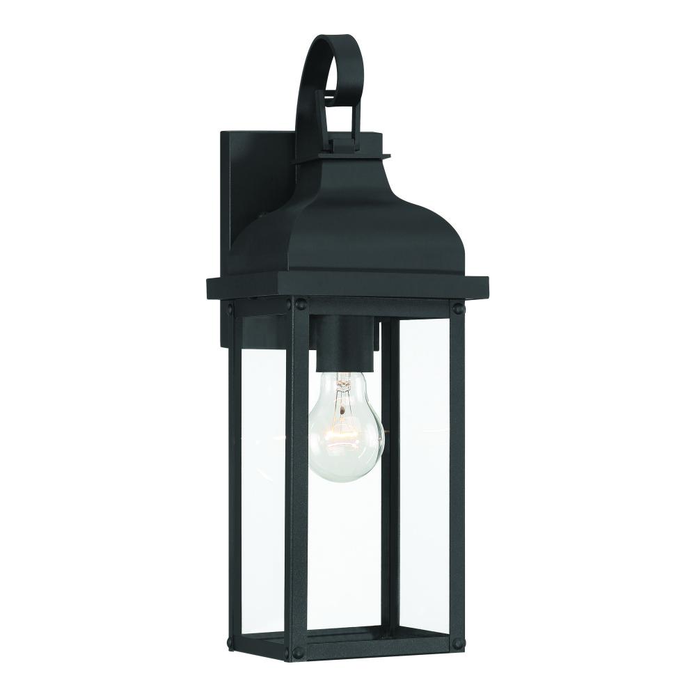 Madrid 1 Light Outdoor Wall Sconce 23.4&#34;, Black
