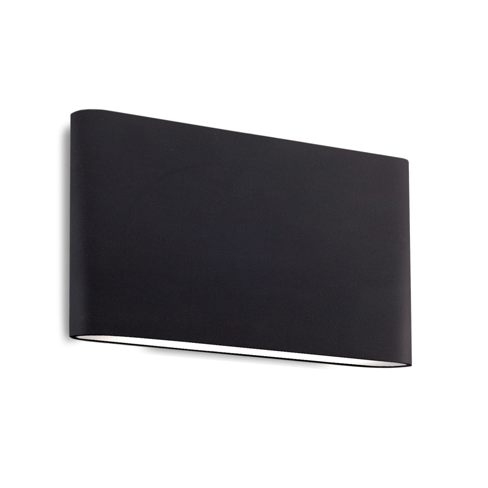 Slate 10-in Black LED All terior Wall